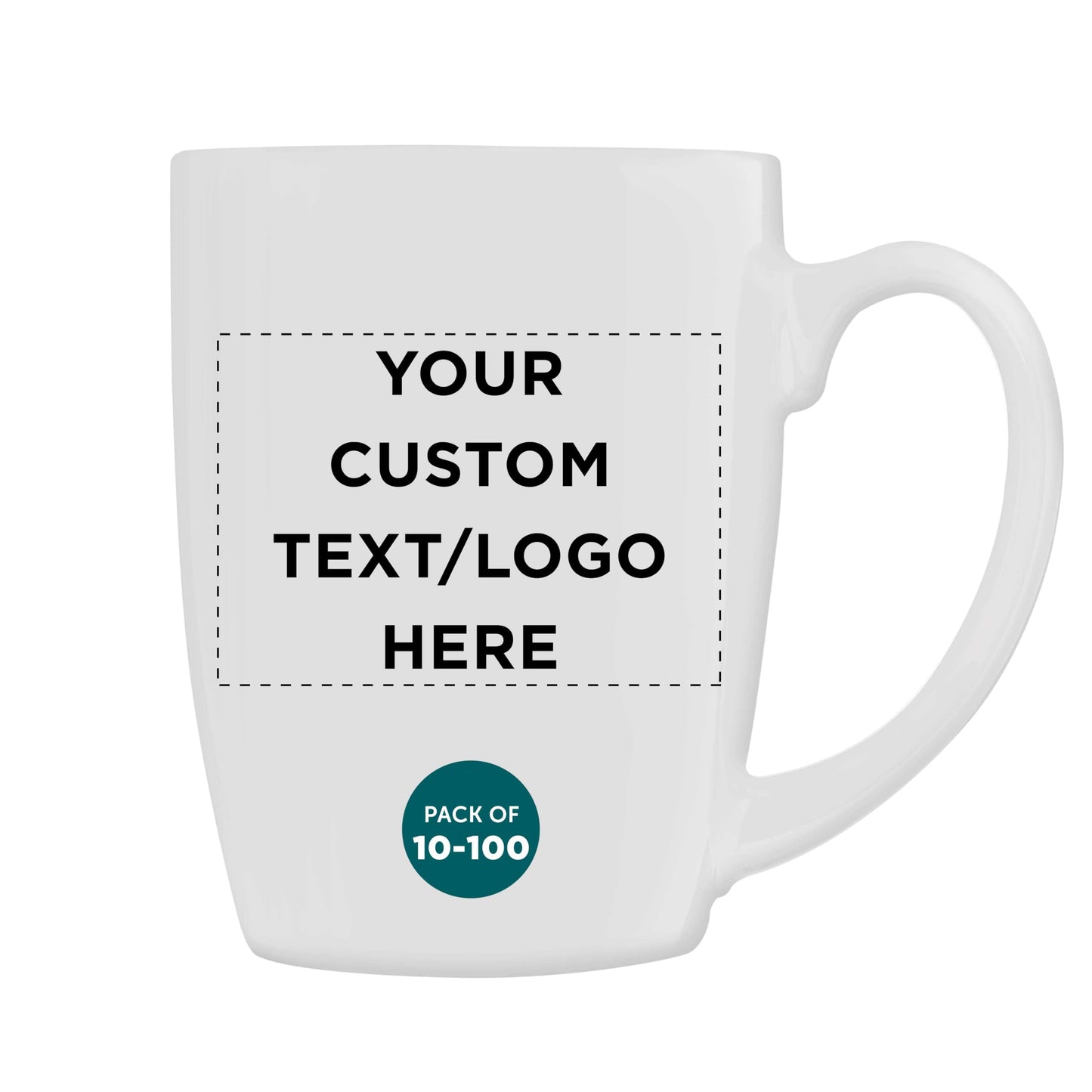 Optima Custom 12 Oz. Stoneware Coffee Mug Set - 100 Pack