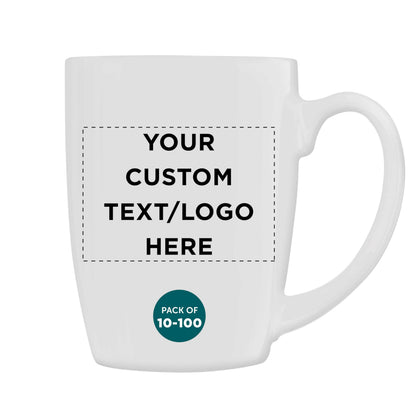Optima Custom 12 Oz. Stoneware Coffee Mug Set - 100 Pack