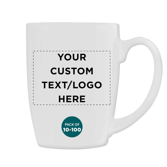 Optima Custom 12 Oz. Stoneware Coffee Mug Set - 100 Pack