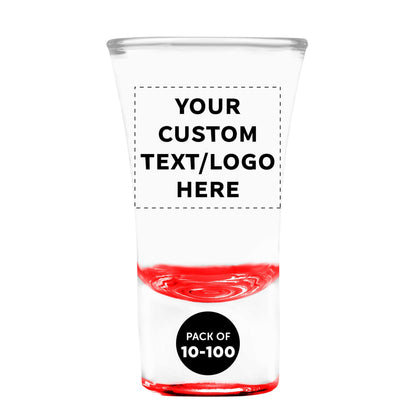 Optima Customizable 2 oz. Shot Glasses - 100 Pack, Etched Design