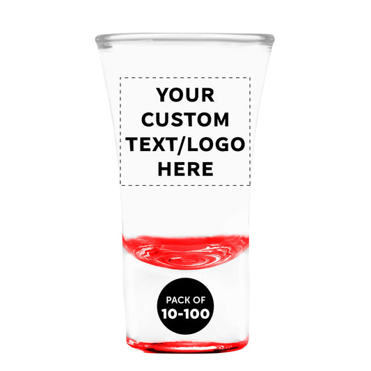 Optima Customizable 2 oz. Shot Glasses - 100 Pack, Etched Design