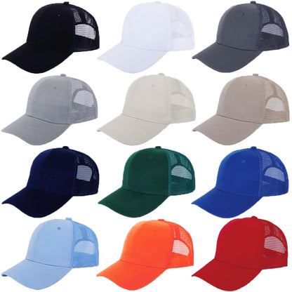 Optima Premium Mesh Trucker Hats - 12 Pack, Unisex, Multicolored