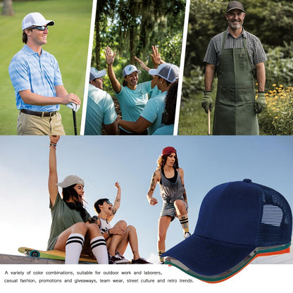 Optima Premium Mesh Trucker Hats - 12 Pack, Unisex, Multicolored