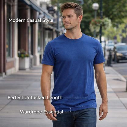 Optima Premium Cotton Crew Neck T-Shirts - 12 Pack Assorted Small