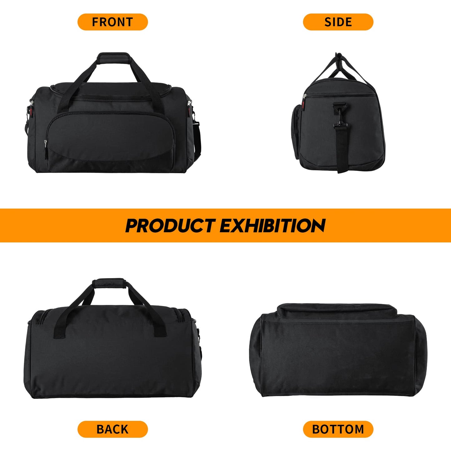 Optima Premium 55L Sports Duffel Bag - Travel Ready & Durable