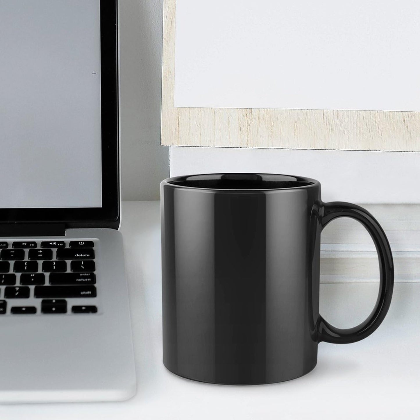 Optima Personalized Black Coffee Mug - 11 OZ Custom Photo Cup