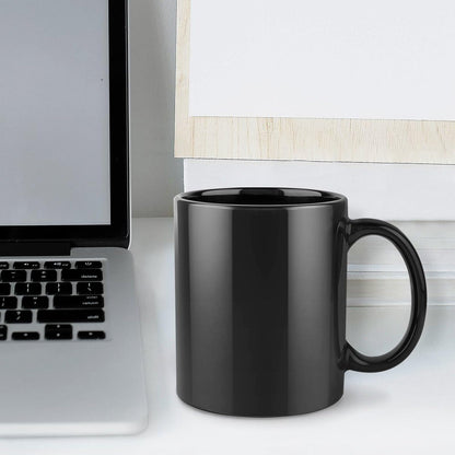 Optima Personalized Black Coffee Mug - 11 OZ Custom Photo Cup