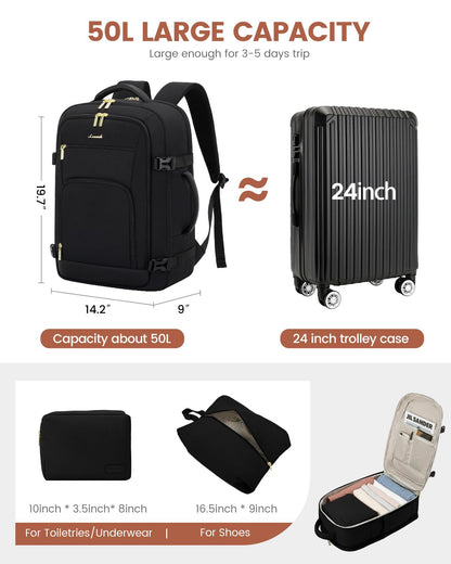 Optima Premium Travel Backpack - 40L, Water-Resistant, Unisex
