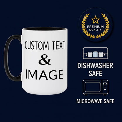 Optima Custom 15oz Ceramic Coffee Mug - Personalized Gift