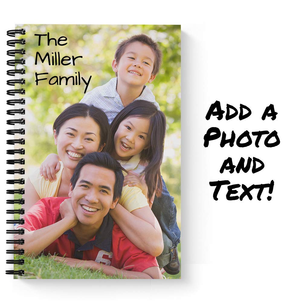 Optima Custom Photo Upload Notebook - 5.5” x 8.5”, Laminated Cover