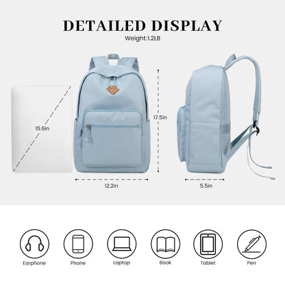 Optima Classic Water-Resistant Backpack for School & Travel