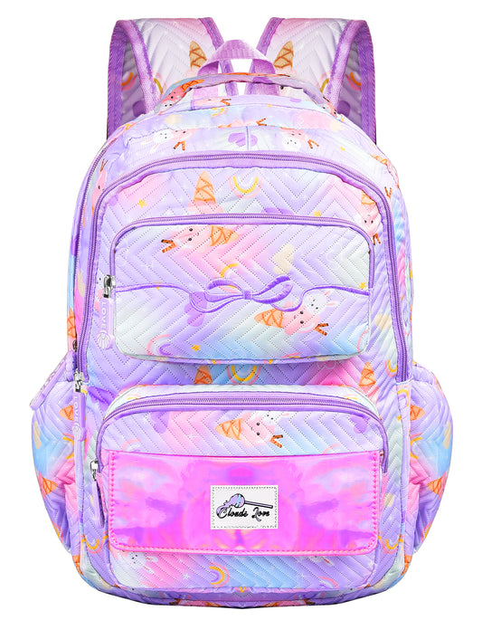 Clouds Love School Bag for Girls Kids Stylish Waterproof Girls School Bag Fashionable Large Capacity School Backpack for Girls Gift School Bag for Kids Girls (6-12 Years Old)