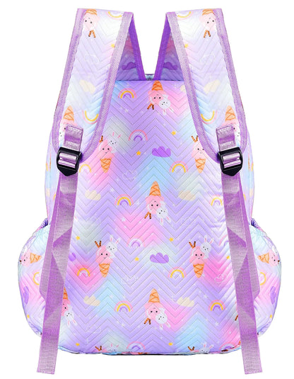Clouds Love School Bag for Girls Kids Stylish Waterproof Girls School Bag Fashionable Large Capacity School Backpack for Girls Gift School Bag for Kids Girls (6-12 Years Old)Purple optima-bags