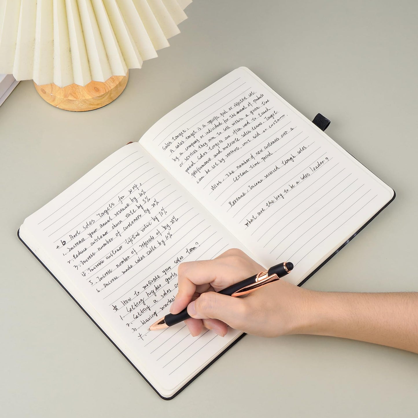Optima Personalized A5 PU Leather Journal - 200 Lined Pages, Black