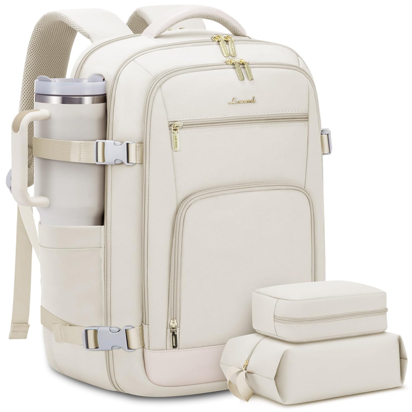 Optima Premium Travel Backpack - 40L, Beige, 17.3 Inch