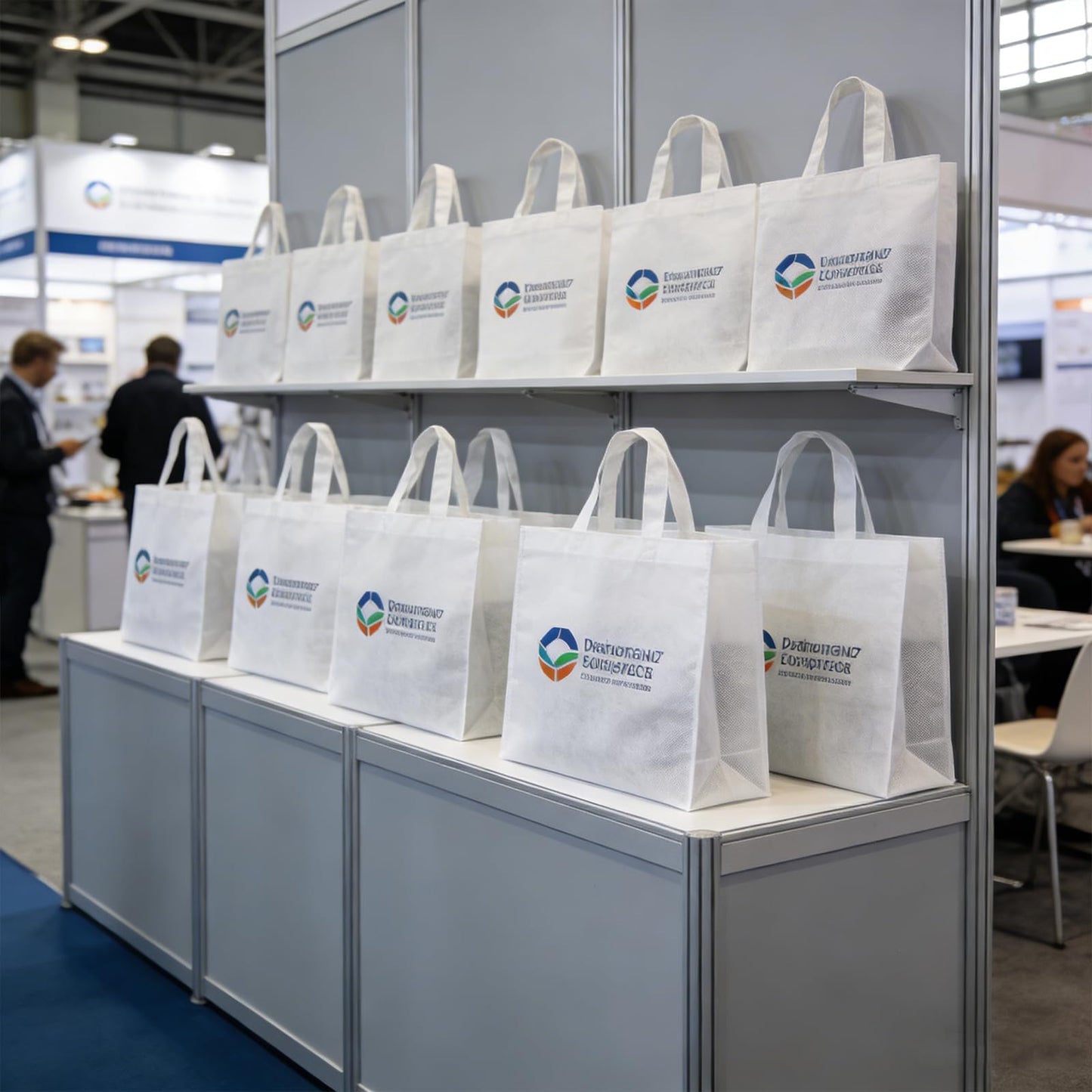 Optima Premium Non-Woven Tote Bag - 15” x 12” x 4” for Events