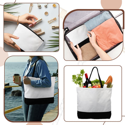 Optima Premium Large Canvas Tote Bag - Reusable & Versatile (20 Pcs)