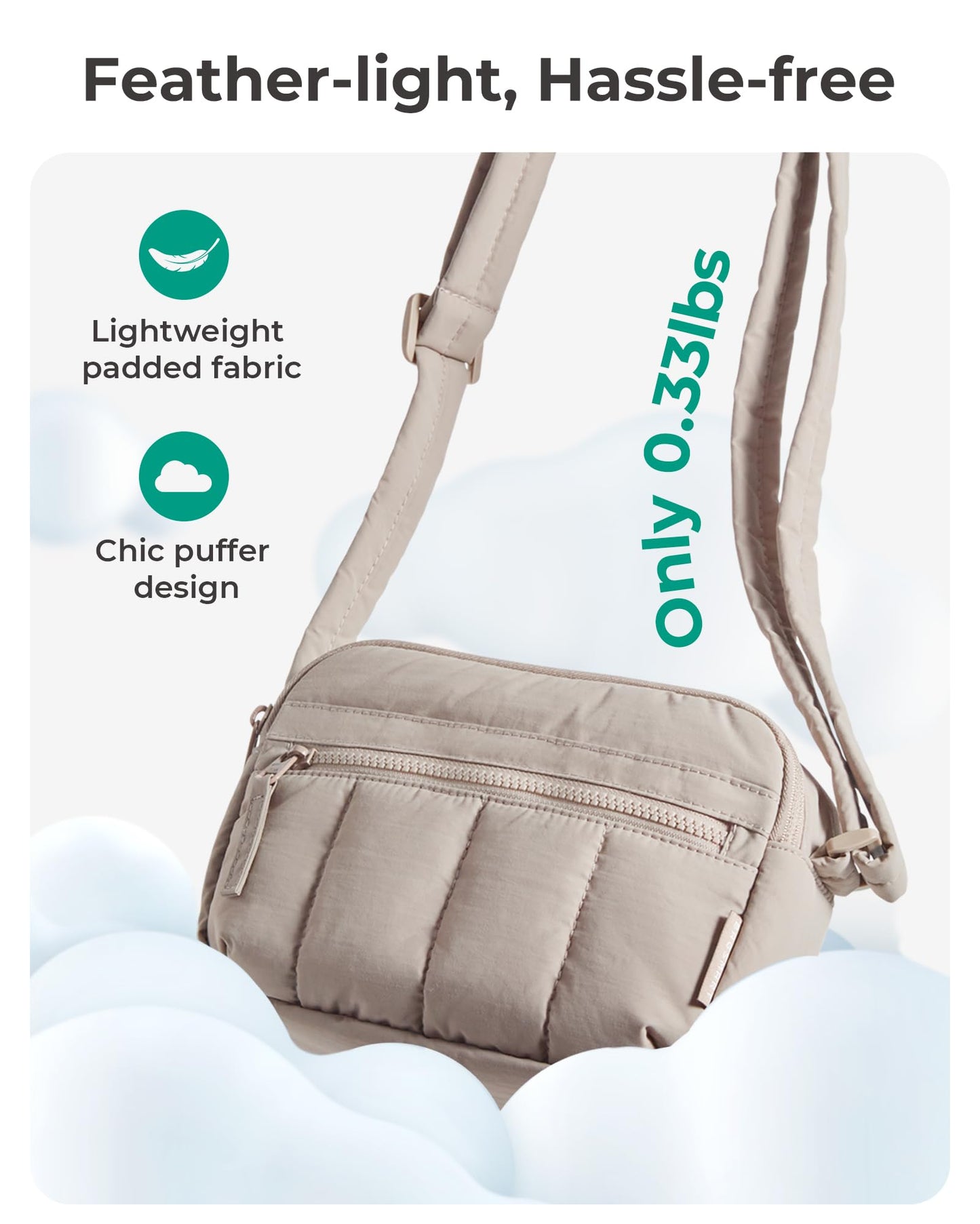 Optima Stylish Lightweight Crossbody Bag for Women - Brown