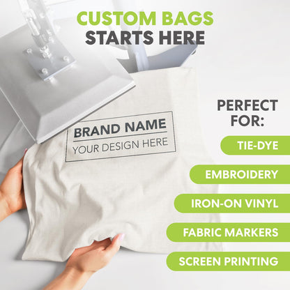 Optima Premium Canvas Tote Bag - 11" x 13", Pack of 15