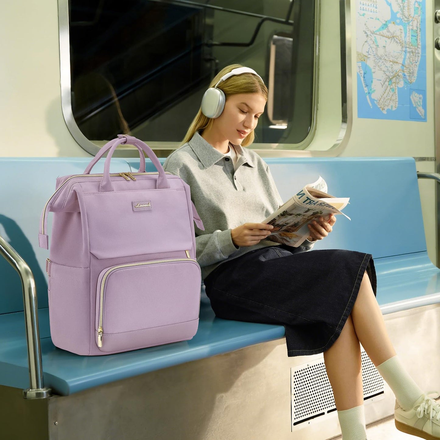 Optima Women's 15.6" Waterproof Laptop Backpack - Travel & Work Ready