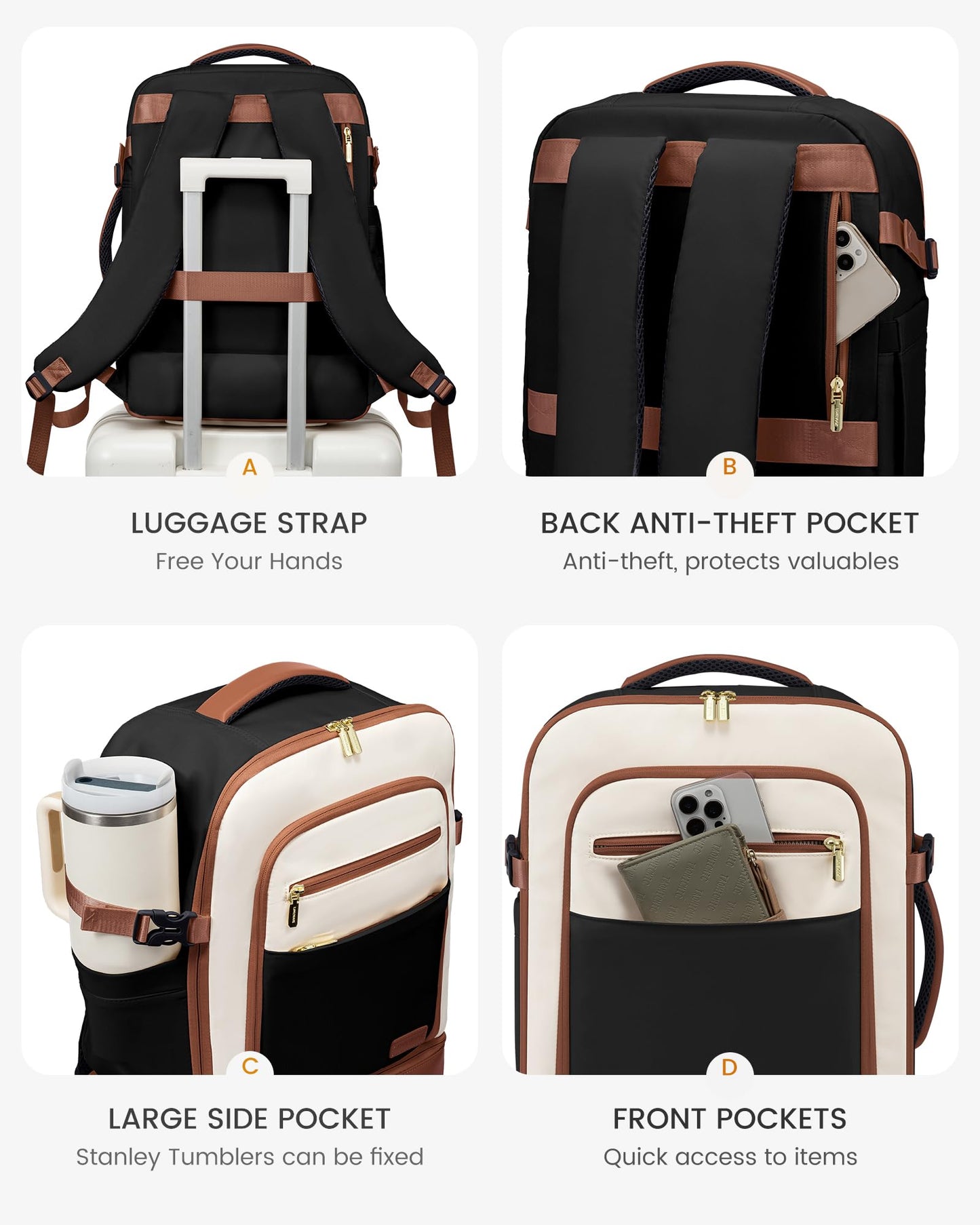 Optima Premium Travel Backpack - 40L with Shoe Compartment