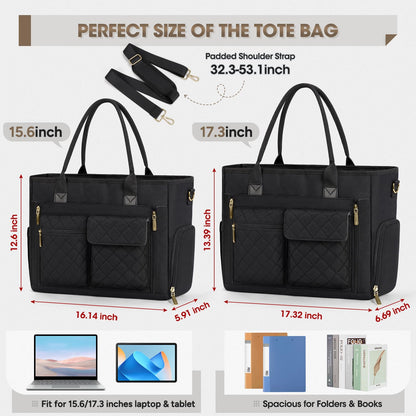Optima Premium Teacher Tote Bag - 15.6" Laptop & Insulated Pocket