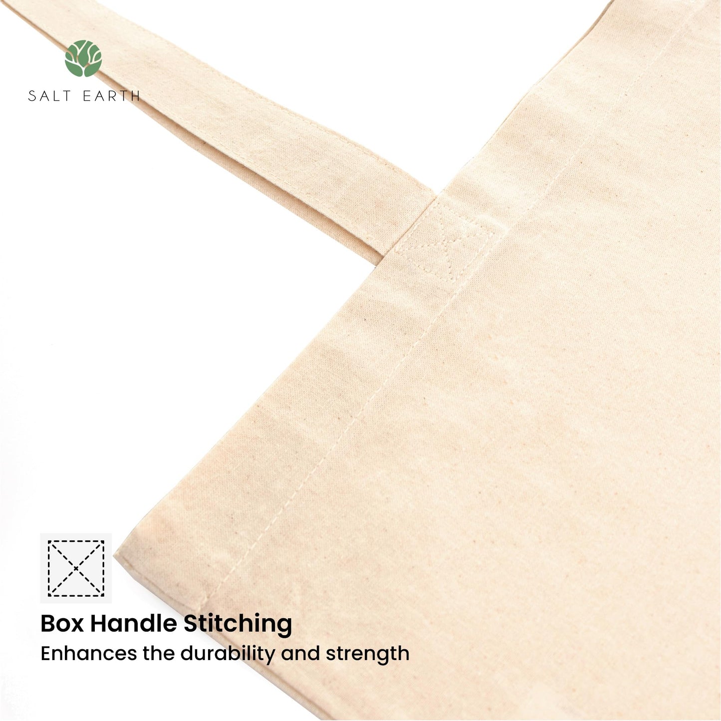Optima Premium Cotton Reusable Tote Bag - Set of 6, Multipurpose