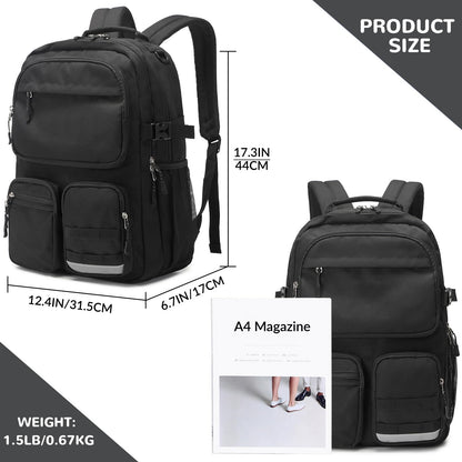Optima Water-Resistant Backpack - Fits 15.6" Laptop, Durable Design