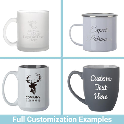 Optima Premium Personalized Coffee Mug - Engraved Matte Black