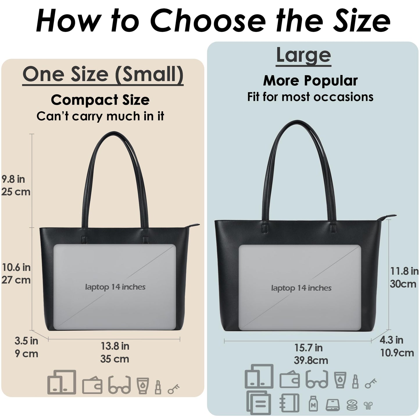 Optima Faux Leather Tote Bag - Stylish Zippered Shoulder Purse