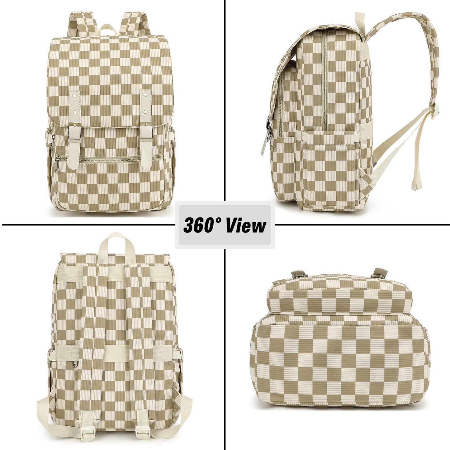 Optima Corduroy Travel Backpack - 15.6 Inch Women's Laptop Bag