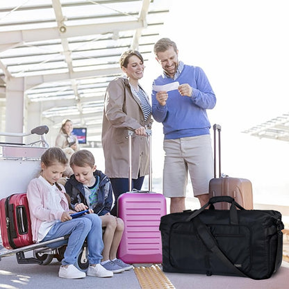 Optima Premium 65L Duffle Bag - Glossy Black with Shoe Compartment