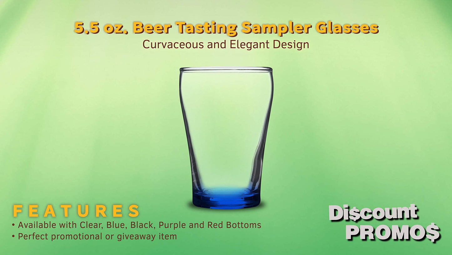 Optima Premium Beer Tasting Glass Set - 10 x 5.5 oz. Samplers