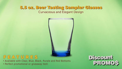 Optima Premium Beer Tasting Glass Set - 10 x 5.5 oz. Samplers