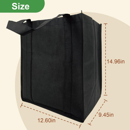 Optima Premium Reusable Tote Bags - 10 Pack, 50 lbs Capacity