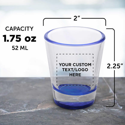 Optima Custom Shot Glasses Set - 1.75 oz, 100 Pack for Events
