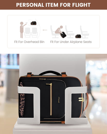 Optima Premium Travel Backpack - Large Beige-Black Carry-On