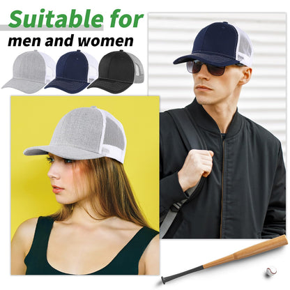 Optima Premium Adjustable Trucker Hat - 24 Pcs Blank Mesh Caps
