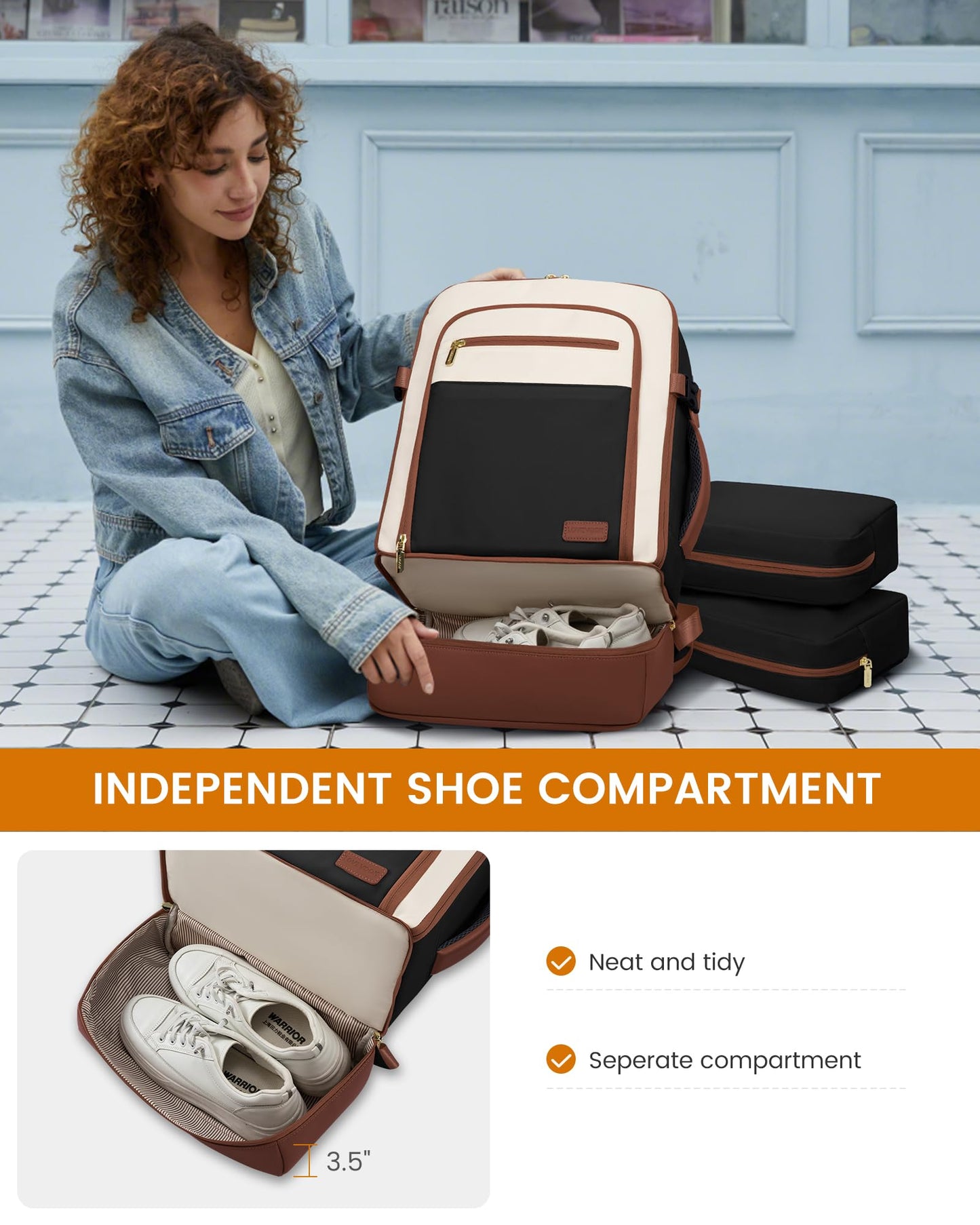 Optima Premium Travel Backpack - 40L with Shoe Compartment