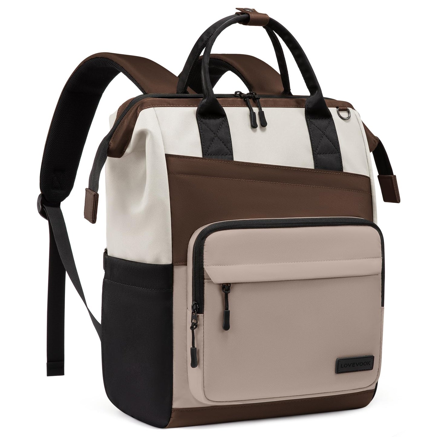 Optima Premium Laptop Backpack - 15.6 inch, Beige-Khaki-Black
