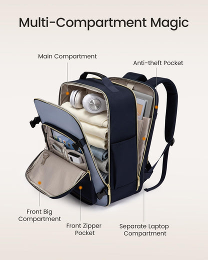 Optima Travel Backpack - Large Ink Blue-grey for Men & Women