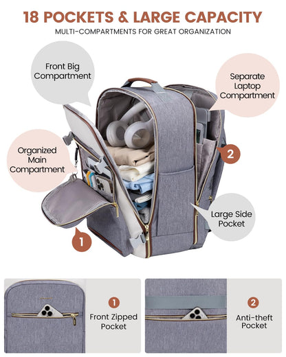 Optima Premium Travel Backpack - Large, Versatile Carry-On Essentials