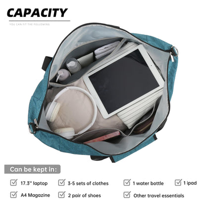 Optima Premium Travel Duffel Bag - Foldable, Waterproof, Blue