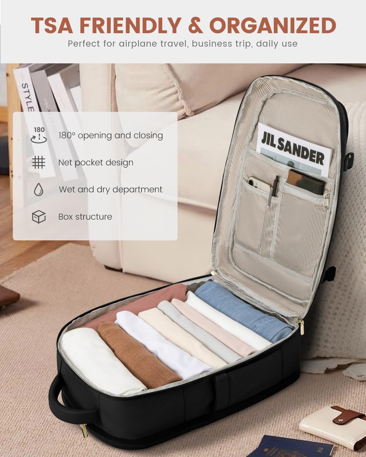 Optima Premium Travel Backpack - 40L, Water-Resistant, Unisex