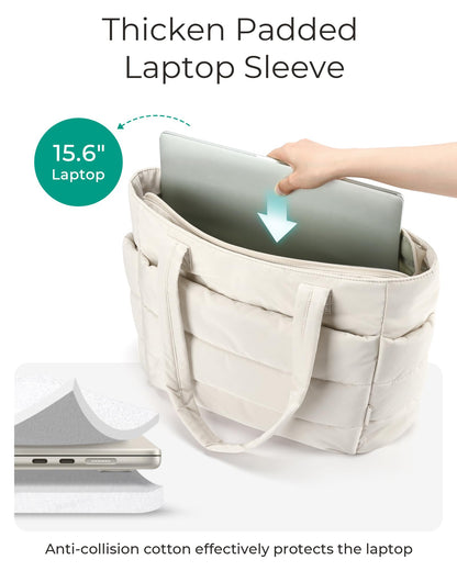 Optima Premium Lightweight Puffy Tote Bag - Versatile for Travel & Gym