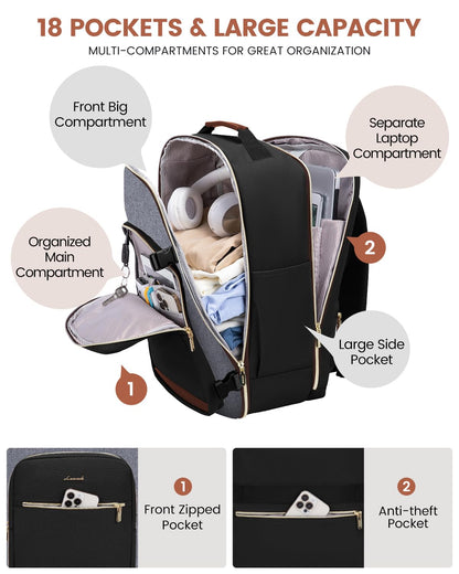 Optima Premium Travel Backpack - Large, Versatile Carry-On Essentials