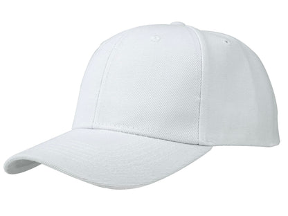 Optima Premium Adjustable Baseball Caps - 12 Pack, White