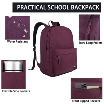 Optima Premium Casual Laptop Backpack - 20L, USB Charging, All Black