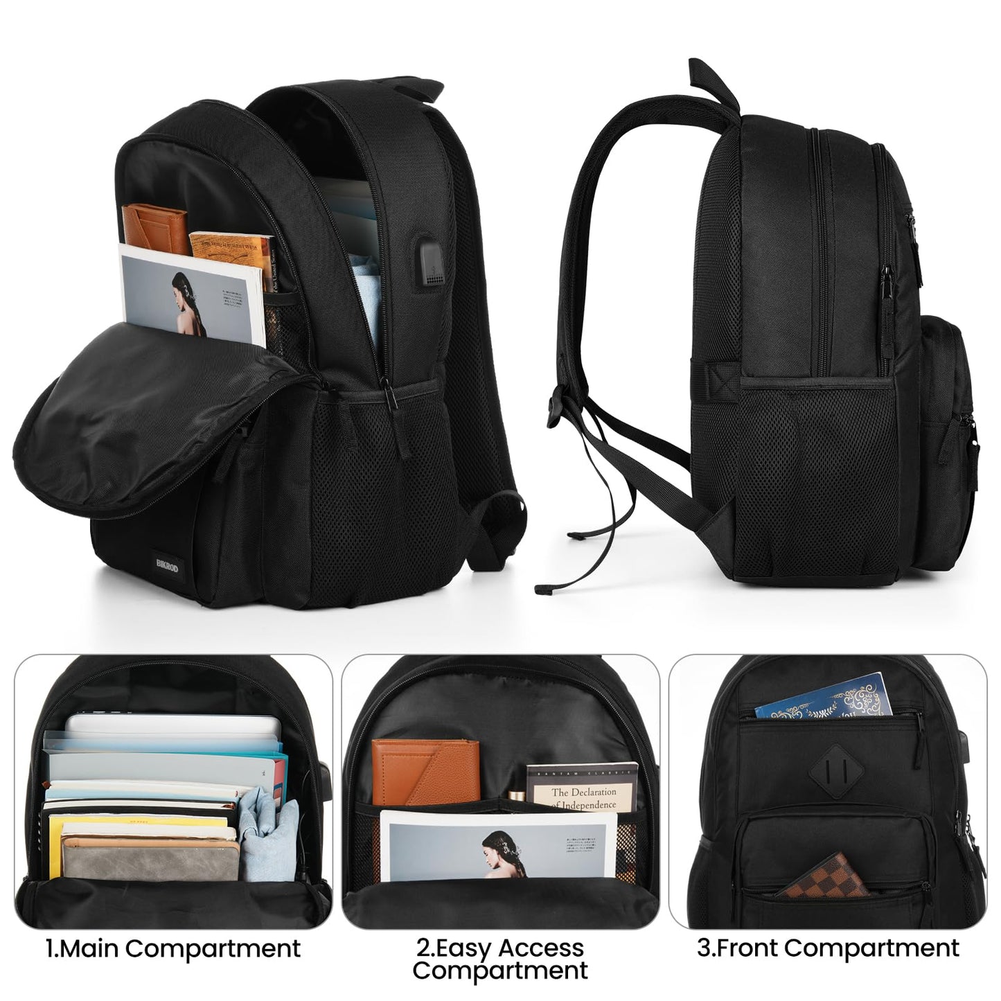Optima Premium 15.6 Inch Laptop Backpack - Compact Black Design