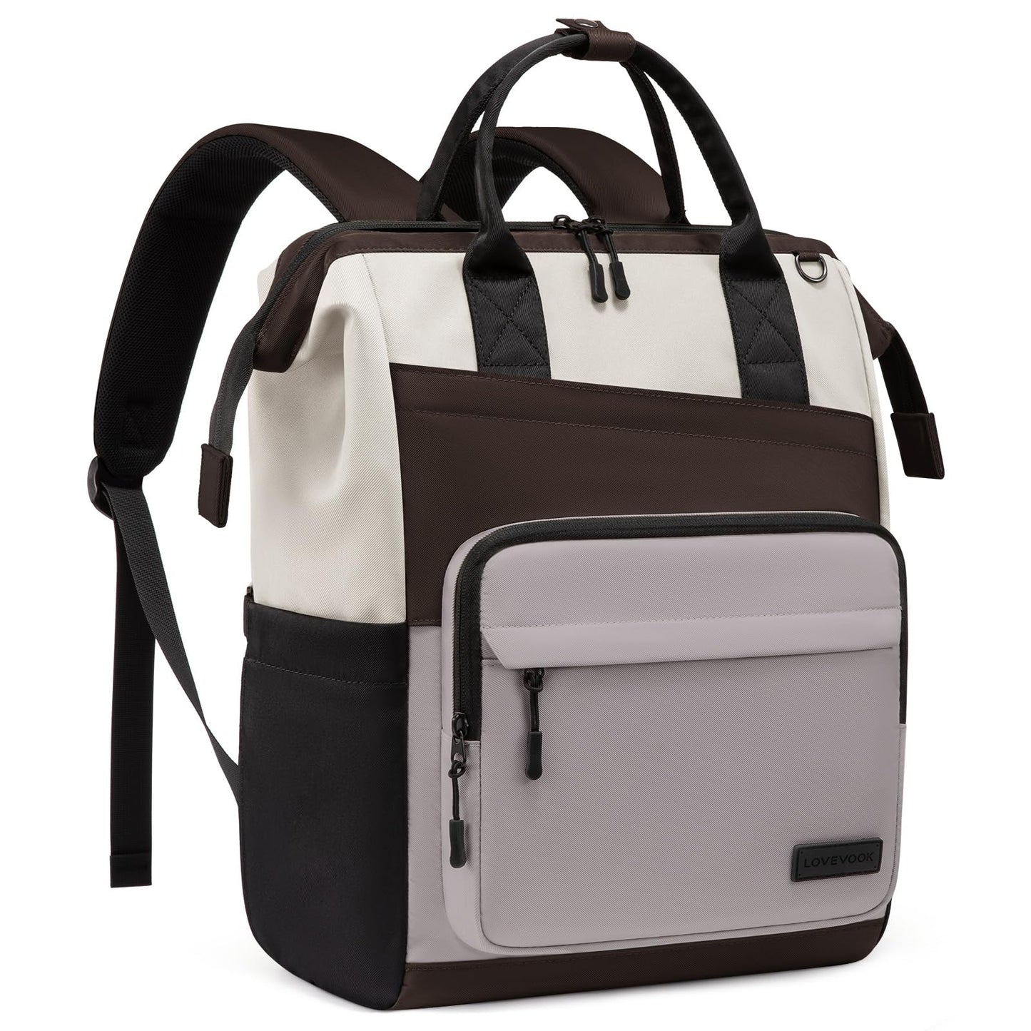 Optima Premium Laptop Backpack - 15.6 Inch for Students, Beige